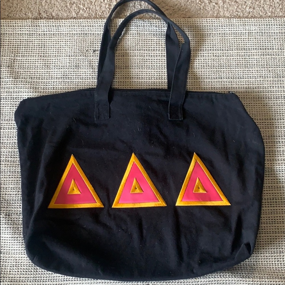 Black Tri Delta Tote Bag